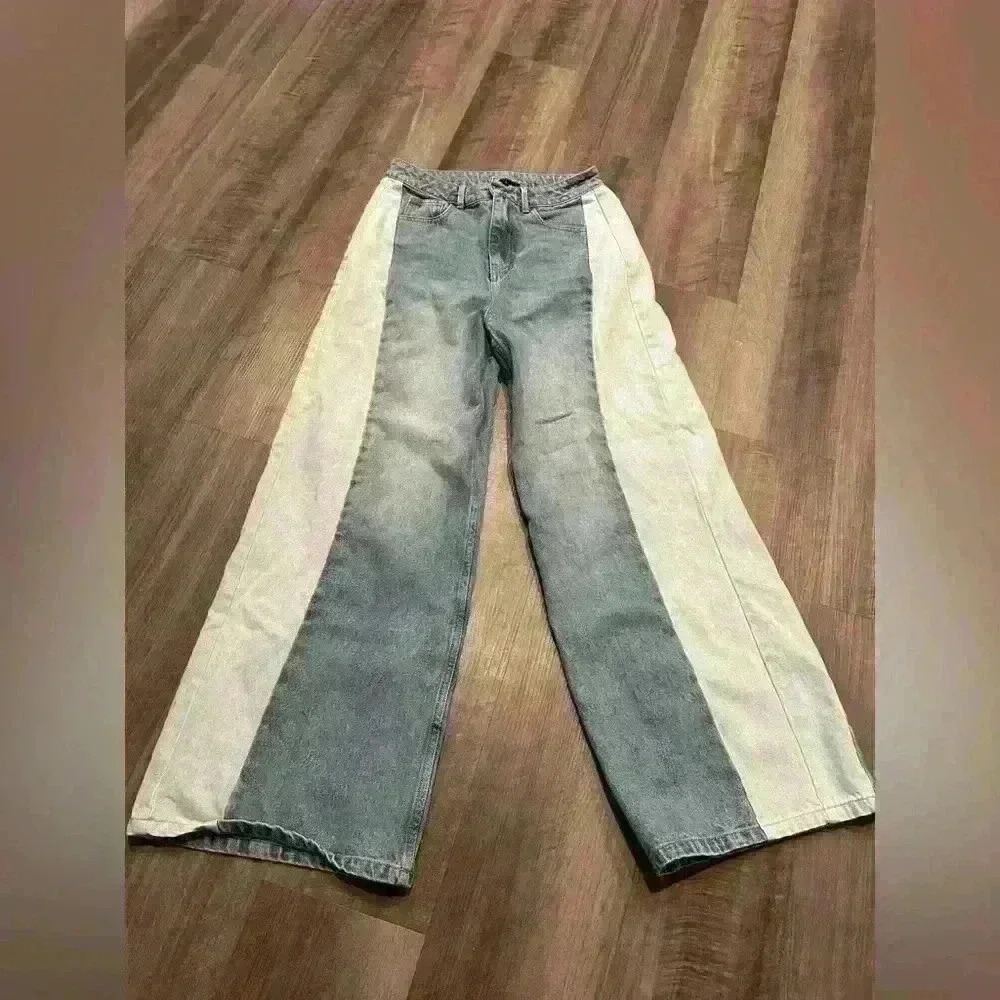 Papermoon two toned jeans size large wide leg